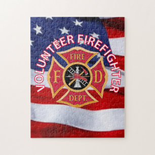 Freiwilliger Feuerwehrmann Malteser Kreuz Puzzle