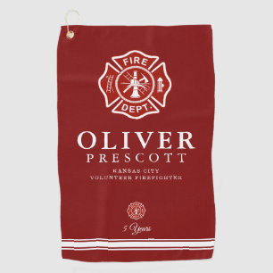 Freiwilliger Feuerwehrmann Maltesisches Kreuzsym Golfhandtuch