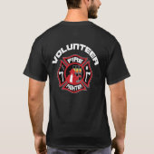 Freiwilliger Feuerwehrmann-modernes Abzeichen T-Shirt (Rückseite)