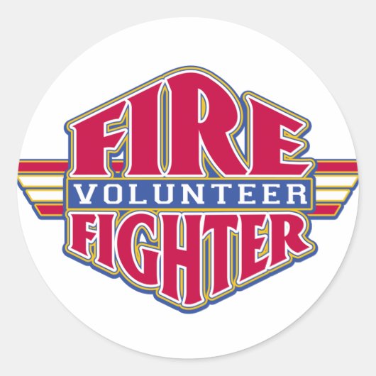 Freiwilliger Feuerwehrmann Runder Aufkleber (Vorderseite)
