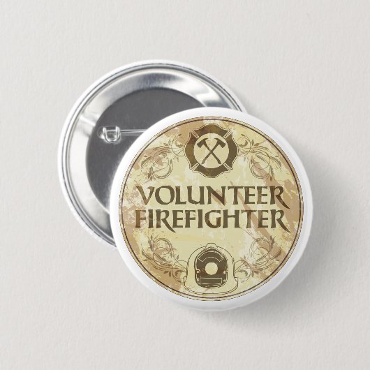 Freiwilliger Feuerwehrmann-Schmutz Button (Vorne & Hinten)