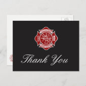 Freiwilliger Feuerwehrmann Vielen Dank Postcard Postkarte (Vorne/Hinten)