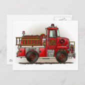 Freiwilliger Feuerzug Postkarte (Vorne/Hinten)