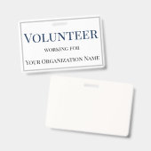 Freiwilliger Individuelle Name Abzeichen Einfache  Ausweis (Vorder- & Rückseite)