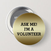 FREIWILLIGER KNÖPFT GOLDschwarzes DER Button (Vorne & Hinten)