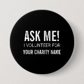 FREIWILLIGER KNÖPFT SCHWARZES DER BUTTON-%PIPE% BUTTON (Vorderseite)