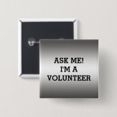 FREIWILLIGER KNÖPFT SILBERNES SCHWARZES DER BUTTON (Vorne & Hinten)