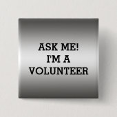 FREIWILLIGER KNÖPFT SILBERNES SCHWARZES DER BUTTON (Vorderseite)