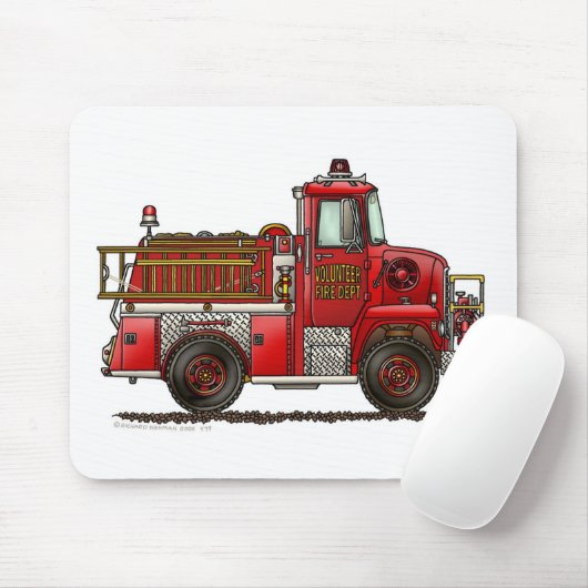 Freiwilliger Löschfahrzeug-Feuerwehrmann Mousepad (Mit Mouse)