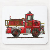 Freiwilliger Löschfahrzeug-Feuerwehrmann Mousepad (Vorne)