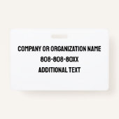 Freiwilliger mit benutzerdefinierter Logo-ID Ausweis (Rückseite)