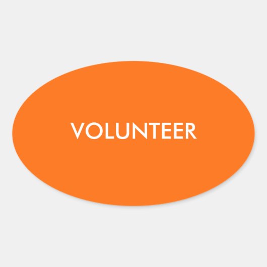 FREIWILLIGER OVALER AUFKLEBER (Vorderseite)