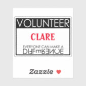 Freiwilliger Personalisierter Textname Aufkleber (Blatt)