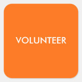 FREIWILLIGER QUADRATISCHER AUFKLEBER (Vorderseite)