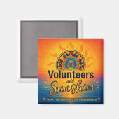 Freiwilliger Sonnenschein Magnet (Vorderseite/Rückseite)