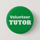 Freiwilliger Tutor für Schule oder Veranstaltung Button (Vorderseite)