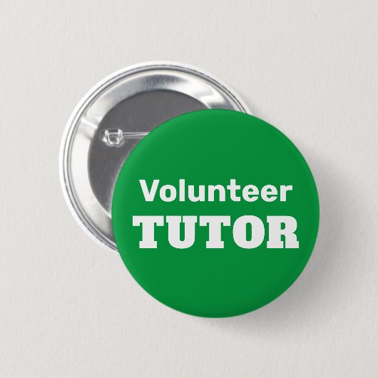 Freiwilliger Tutor für Schule oder Veranstaltung Button (Vorne & Hinten)