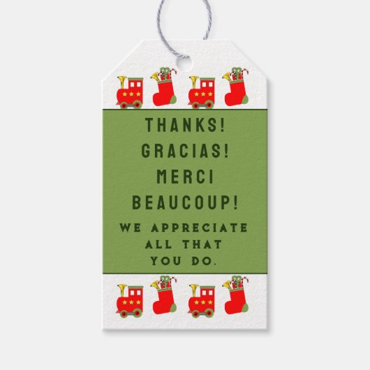 Freiwilliger Weihnachtsurlaub Geschenkanhänger (Vorderseite)