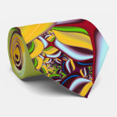 Freiwilliges Fraktal Abstrakt Moderne Kunst Krawatte (Gerollt)