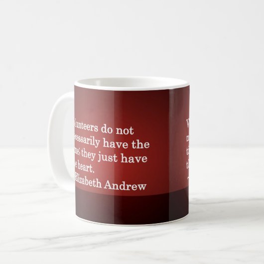 Freiwilliges Herz Kaffeetasse (Vorderseite Links)