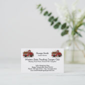 Freiwilliges Löschfahrzeug Visitenkarte (Stehend Vorderseite)