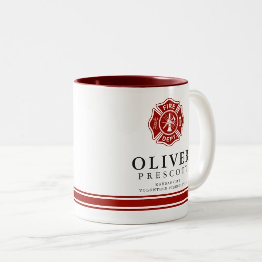 Freiwilliges Malteserkreuz-Symbol des Zweifarbige Tasse (VorderseiteRechts)