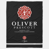 Freiwilliges Malteserkreuz-Symbol-Schwarzes des Fleecedecke (Vorderseite)