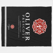 Freiwilliges Malteserkreuz-Symbol-Schwarzes des Fleecedecke (Vorderseite (Horizontal))