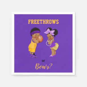 Freiwürfe oder Bögen lila gold Basketball Junge Mä Serviette