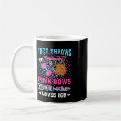 Freiwürfe oder rosa Schleifen Dein Bruder liebt di Kaffeetasse (Links)