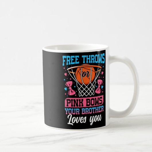 Freiwürfe oder rosa Schleifen Dein Bruder liebt di Kaffeetasse (Rechts)
