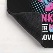 Freiwürfe oder rosa Schleifen Dein Bruder liebt di Mousepad (Ecke)