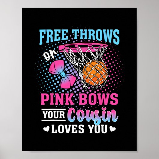 Freiwürfe oder rosa Schleifen Dein Cousin liebt di Poster (Vorne)