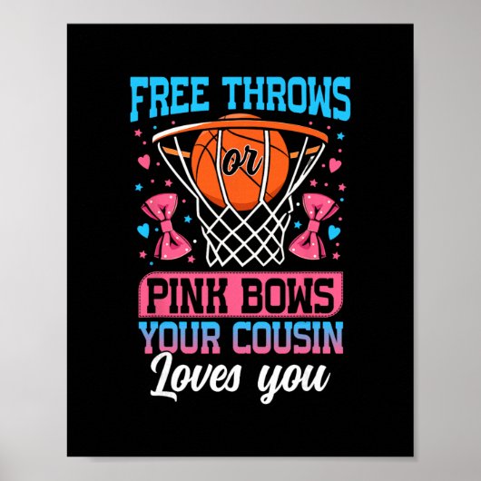 Freiwürfe oder rosa Schleifen Dein Cousin liebt di Poster (Vorne)