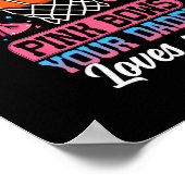 Freiwürfe oder rosa Schleifen Dein Daddy liebt dic Poster (Ecke)