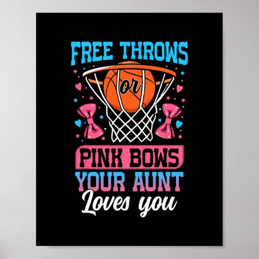 Freiwürfe oder rosa Schleifen Deine Tante liebt di Poster (Vorne)