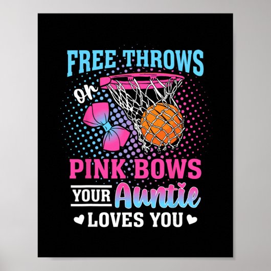 Freiwürfe oder rosa Schleifen Deine Tante liebt di Poster (Vorne)