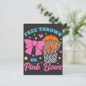 Freiwürfe oder rosa Schleifen Postkarte (Stehend Vorderseite)