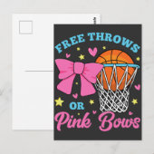 Freiwürfe oder rosa Schleifen Postkarte (Vorne/Hinten)