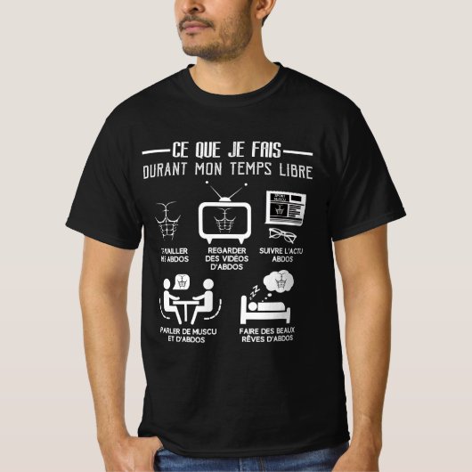 Freizeit Abdos Muskulation T-Shirt (Vorderseite)
