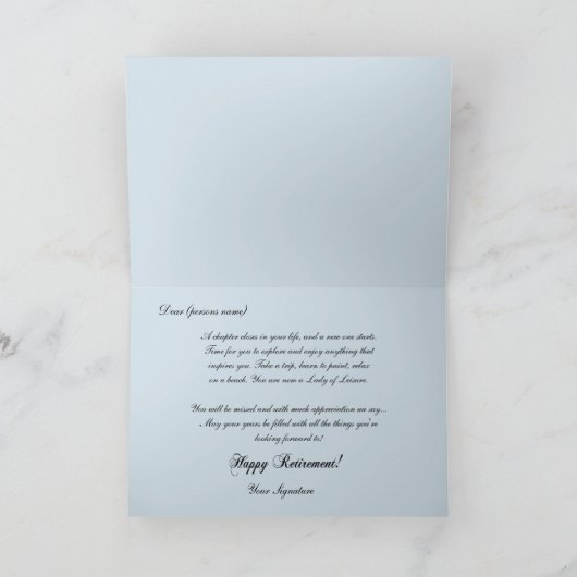 Freizeit-Dame Retirement - mit Vers Karte (Innenseite)