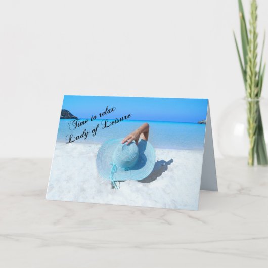 Freizeit-Dame Retirement - mit Vers Karte (Vorderseite)