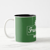 Freizeit ist mein Reichtum Zweifarbige Tasse (Links)