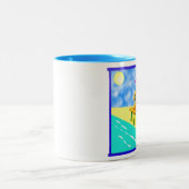 Freizeit-Katzen-Tasse Zweifarbige Tasse (Mittel)