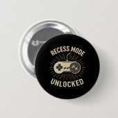 Freizeit-Modus freigeschaltet Retro-Schul-Gamer-Co Button (Vorne & Hinten)
