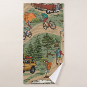 Freizeit Vintage nahtlose Muster mit h Badehandtuch