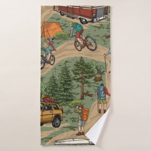 Freizeit Vintage nahtlose Muster mit h Badehandtuch (Badehandtuch)