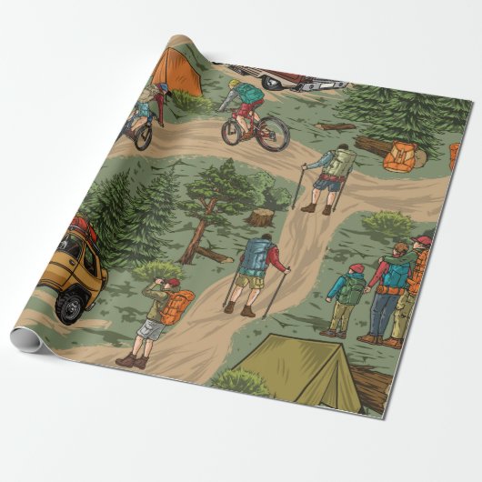 Freizeit Vintage nahtlose Muster mit h Geschenkpapier (Ungerollt)