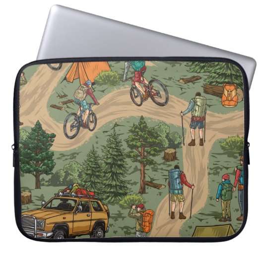 Freizeit Vintage nahtlose Muster mit h Laptopschutzhülle (Vorderseite)