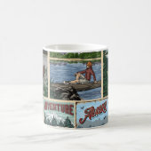 Freizeit Vintage Plakate Set mit Kanu  Kaffeetasse (Mittel)